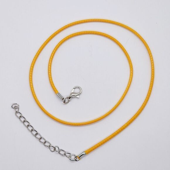 Cord Necklace With Clasp Adjustable Braided Rope 2mm Orange - Picture 1 of 1